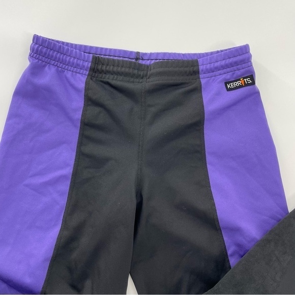 Kerrits Flow Rise Knee Patch Performance Tight Equestrian Purple and Black Small - Picture 10 of 11